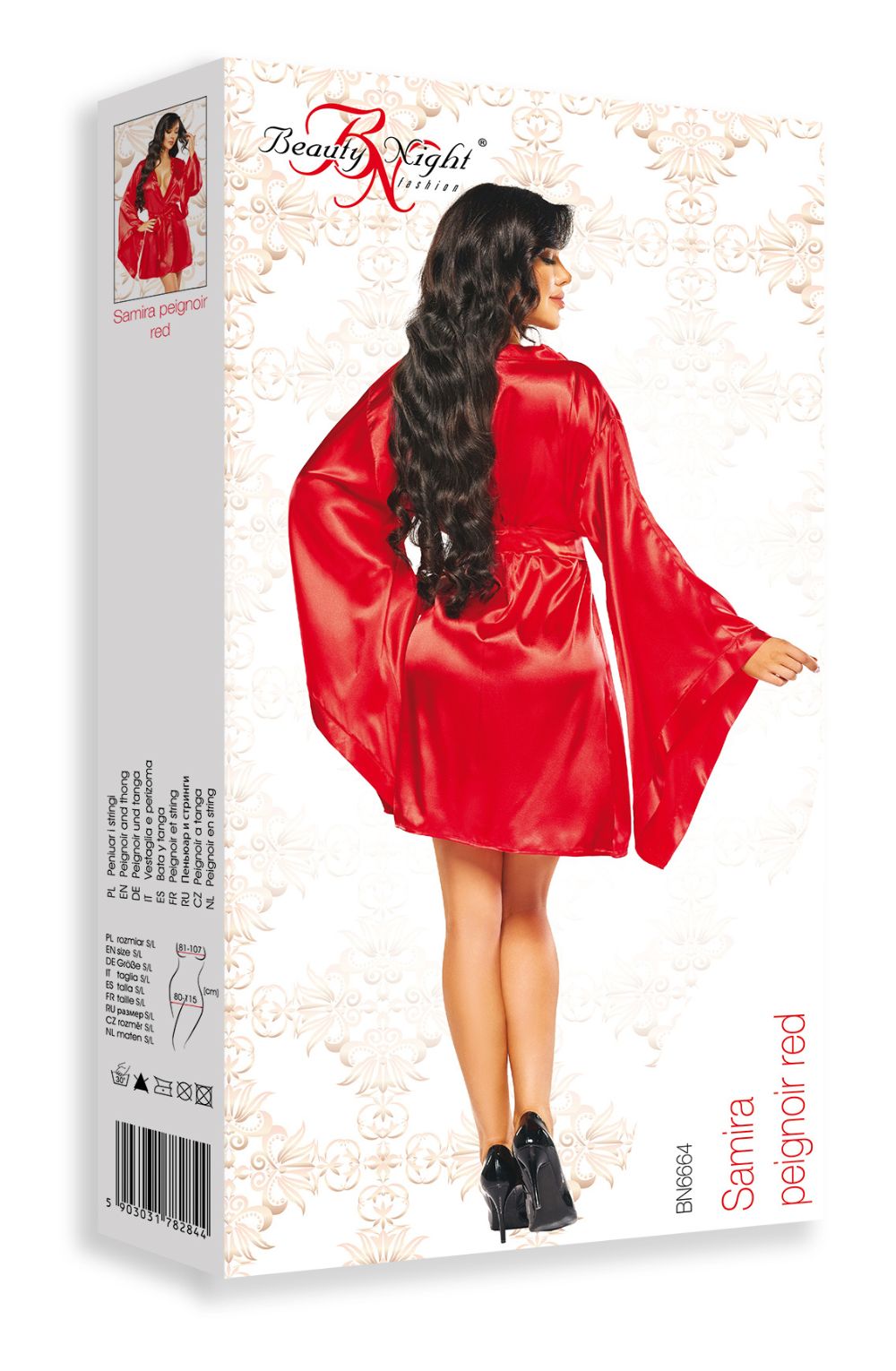 Beauty Night BN6664 Samira Peignoir Red