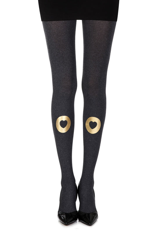 Zohara "Into My Heart" Grey Print Tights