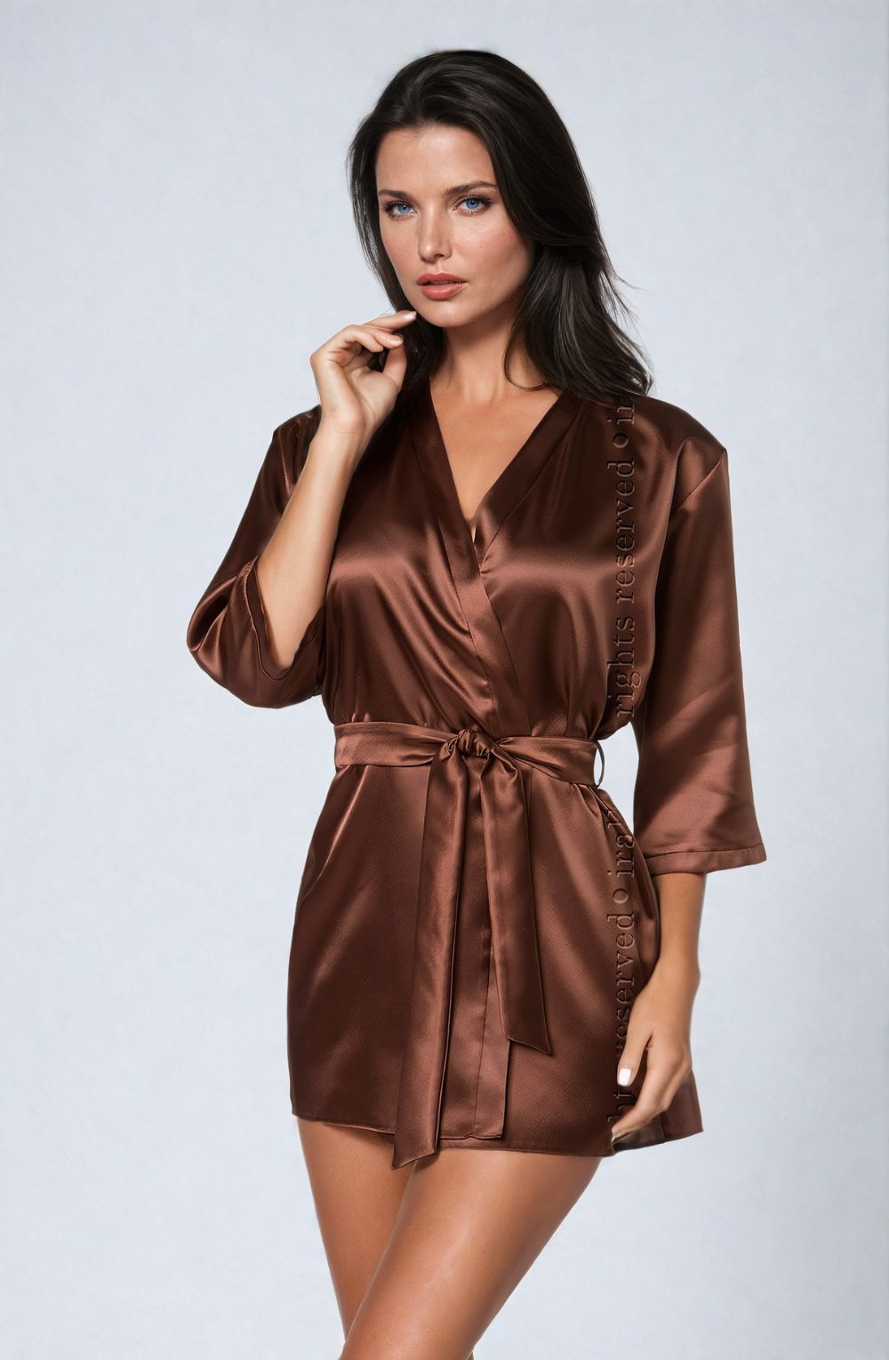 Irall Aria Dressing Gown Chocolate